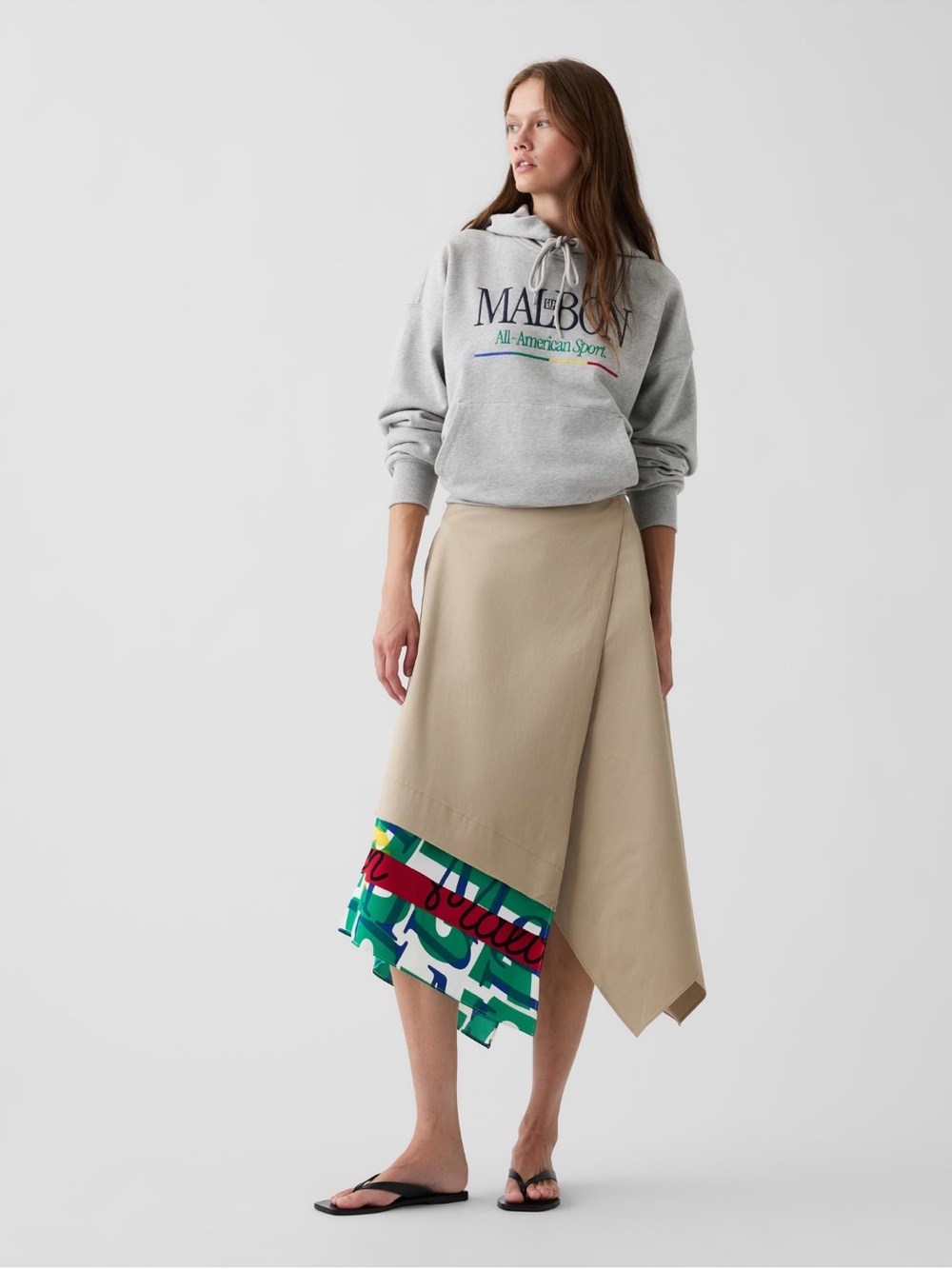 Gap x Malbon Twill Handkerchief Maxi Skirt